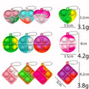 20Pcs Mini Pop Keychain Toddler Sensory Fidget Toys Bulk for Classroom Prizes Kids Birthday Party Favors Goodie Bag Stuffers