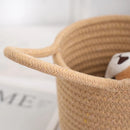 Cotton Rope Woven Storage Basket, Small Laundry Baskets, Desktop Sundries, Keys, Toys, Snacks Organizer Box, Ins Hanging, 12x15x
