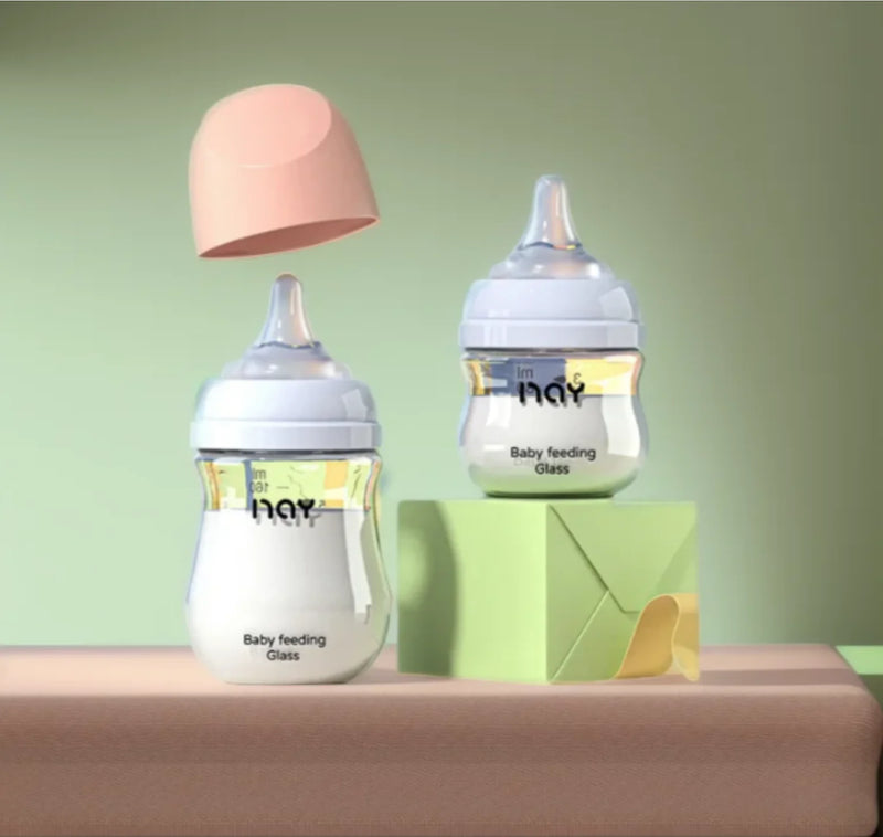 Hot Sale Baby Bottles Newborn Wide-caliber Nursing Glass Bottles Anti-flatulence Milk Feeding Bottles Infant 0-3 Month BPA Free