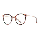 Woman Optical Eyeglasses Metal Legs and Acetate Rim Spectacles for Women Prescription Eyewear Glasses Frame Cat-Eye Style