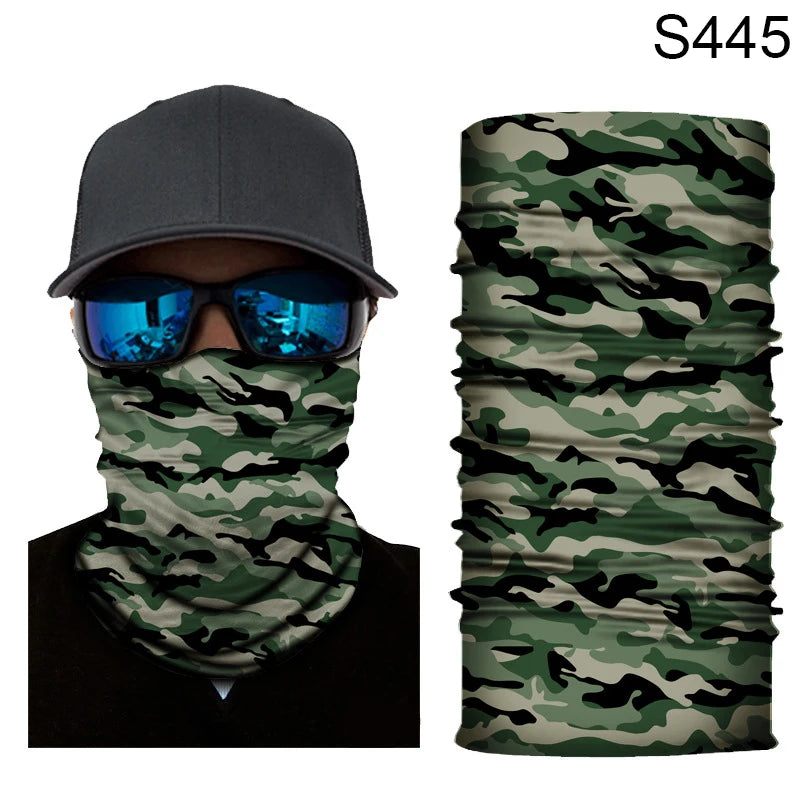 Camouflage Cycling Face Mask Scarf Neck Gaiter Men Seamless Bandana Women Headband Balaclava Tube Face Shield