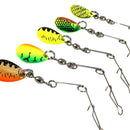5 Stück Weichköder Set T-Schwanz Swimbait mit Metall Jigkopf Haken & Spinner Löffel Angelköder für Hecht Barsch Angeln