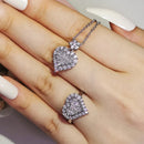 2026 New Arrivals Luxury 2pcs Silver Color Cz Dubai Jewelry Set Ring and Earring for Women Wedding Party Lady Gift Jewelry J5968