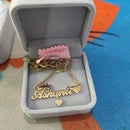 Custom Name Necklace Stainless Steel Long Box Chain Necklace Women Personalized Bridesmaid Christmas Gift Nameplate Mujer