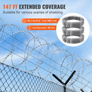 SucceBuy Razor Wires Razor Barbed Wire Razor Wire Fencing Fence Double Spiral Barbed Wire Galvanized Wire Rolls Razor for Garden