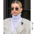 Peri'sBox 2 Sizes Thick Letter B Dangle Earrings for Women Bold Gold Color Geometrical Initial Hanging Earrings Celebrity Style