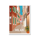 France Paris Florence Hawaii Milan Bruges Famous City Travel Poster Canvas Painting Landscape Wall Art Living Room Home Decor
