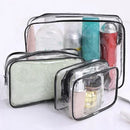 Men Women PVC Transparent Cosmetic Bag Clear Zipper Makeup Bags Organizer Travel Bath Wash Toiletry Storage Bags Make Up Case