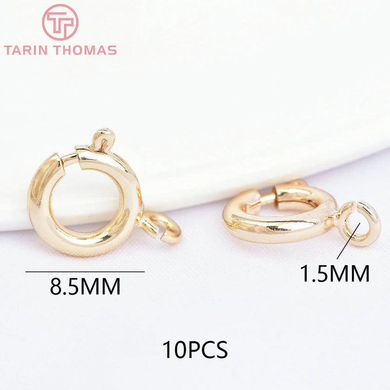 (3310) 15.6x9.6MM Hole 2MM 24K Gold Color Brass Lobster Clasps for Charms Pendants High Quality DIY Jewelry Making Findings