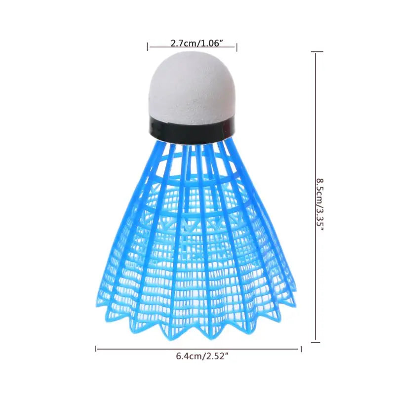 4 Pcs Outdoor LED Badminton Shuttlecocks Lighting Birdies Shuttlecock Exercise Glowing Badminton for Sports Training Balls