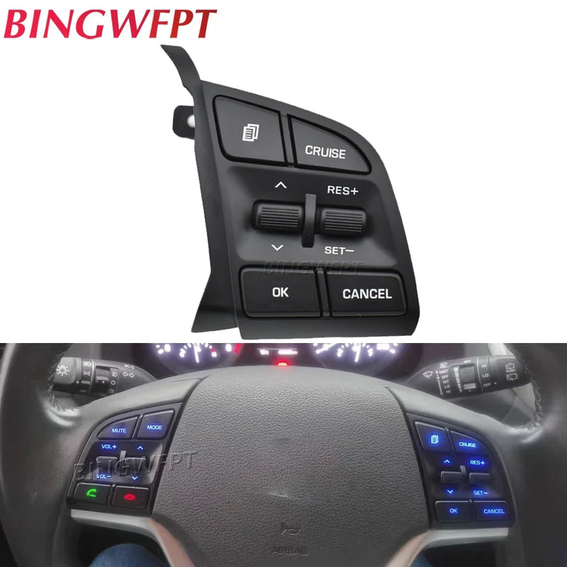 For Hyundai Tucson 2015-2019 Steering Wheel Cruise Control Buttons Remote Volume Button Switches Car Accessories 96710D3500