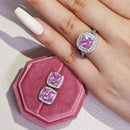 2026 New Arrivals Luxury 2pcs Silver Color Cz Dubai Jewelry Set Ring and Earring for Women Wedding Party Lady Gift Jewelry J5968