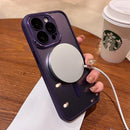 Original Titanium Gray Magsafe Case for iPhone 15 Pro Max 15 Plus Transparent PC TPU Armor Cover for iPhone 12 13 14 Pro Max