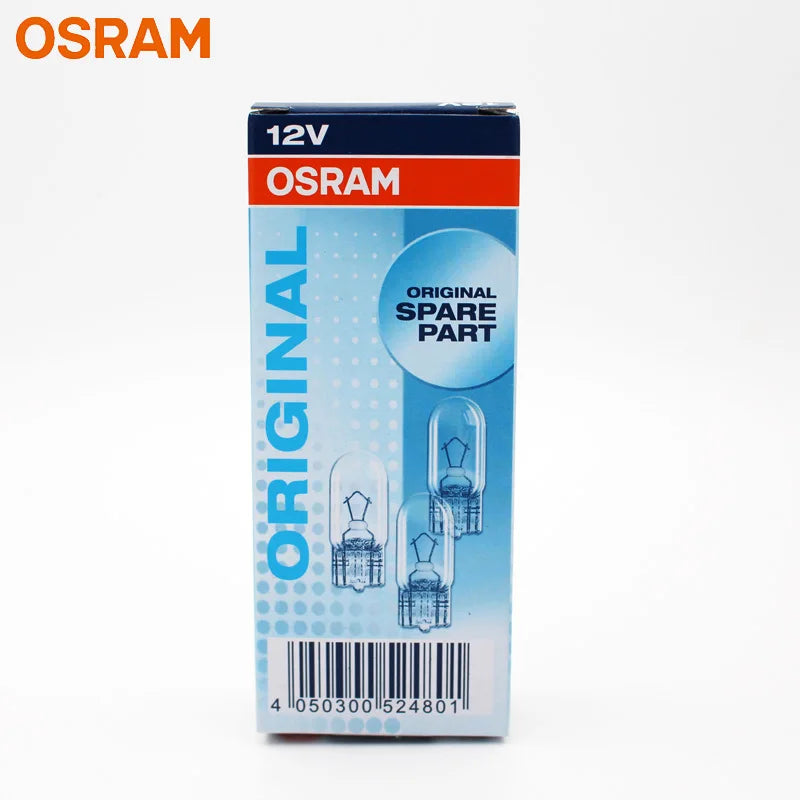OSRAM Original 12V T10 W5W Interior Light Turn Signal Lamp 4000K Cool White Color 5W W2.1x9.5d 2825CB Auto Bulb Wholesale 10pcs