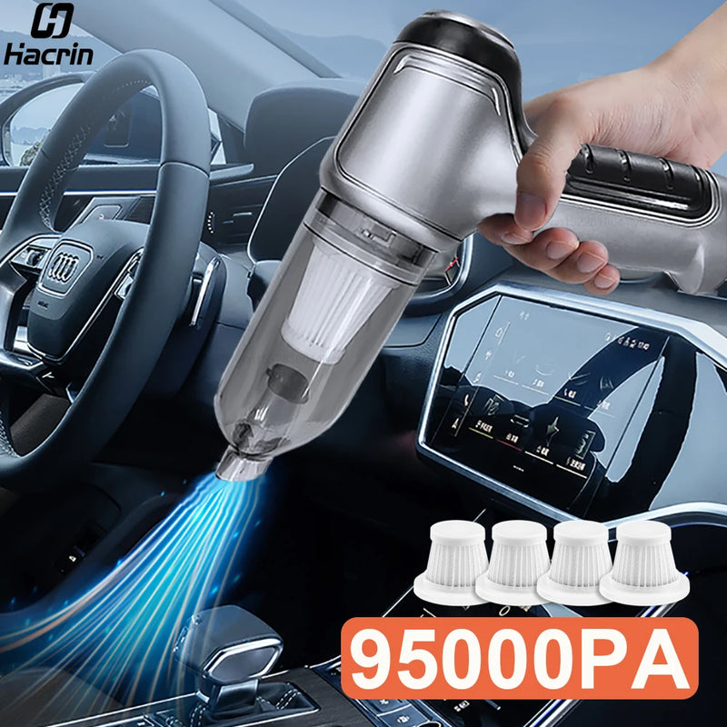 Car Vacuum Cleaner 95000PA Portable Wireless Vacuum Cleaner Strong Suction Handheld Vacuum Cleaner Powerful Blower for Car Home