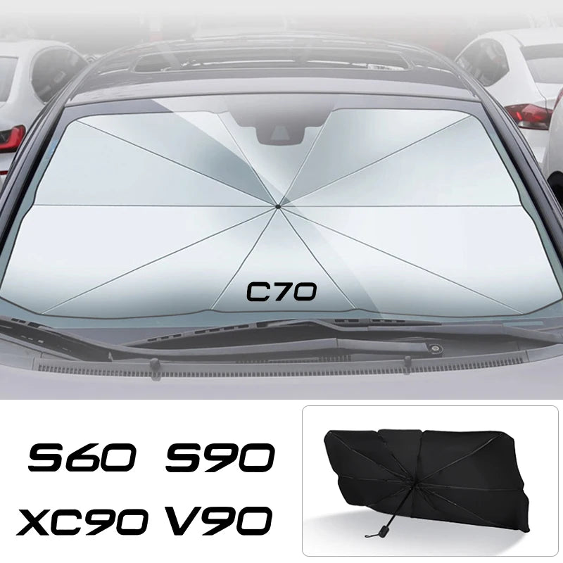 Car Front Shading Car Windshield Sunshade Umbrella For Volvo XC90 XC60 C30 T6 S60 C70 XC40 V40 XC70 V60 V50 S80 S40 AWD V90 S90