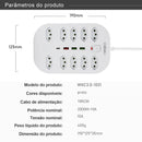 Line Filter, Electric Extension, Socket Extension, Socket Adapter, From Brazil, Coibeu, 10A, 110-220V, Usb Socket