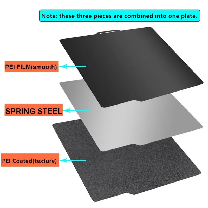 Build Plate for Bambu Lab X1 P1P A1 PEI Sheet Smooth Pei Textured Pei Sheet 257x257 for Bamboo Lab X1c Bambulabs P1s A1 Plate