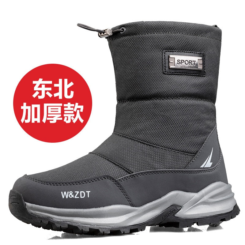 Men Boots 2023 Winter Shoes For Men Warm Snow Boots Mid-calf Men Warm Shoes Thick Plush Winter Boots For Men Women Cotton Shoes