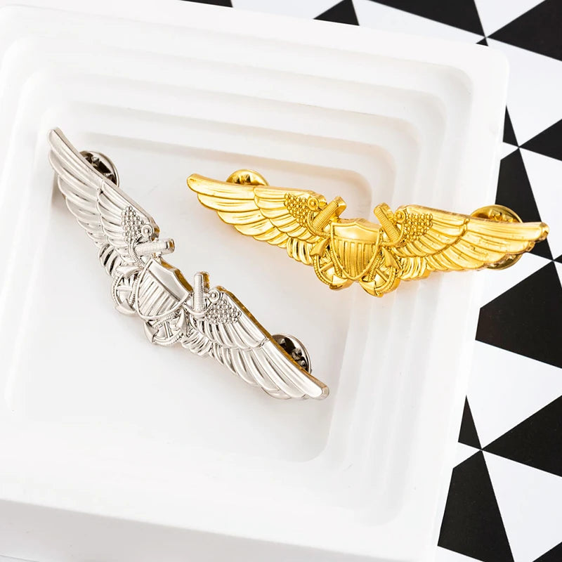 Us Army Wings Military Command Master Aviator Metal Wing Badge Us Command Pilot Badge Pin Brooch