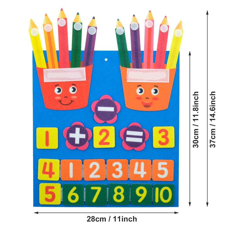 Kids Montessori Toys Felt Board Finger Numbers Counting Toy Learn Calculate Math Toy for Kids Kindergarten Learning Activities