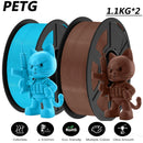 JAYO 2 Rolls 3D High Speed Matte PETG/PETG Filament 1.75mm 600mm/s Print Range High Flow Speedy PETG 3D Printer Filament for 3D