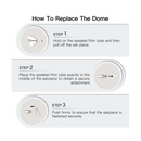 Hearing Aid Domes for Phonak Marvel & Paradise RIC BTE Models SDS 4.0 Large Open Dome 10mm 20 Pcs Pack,Large