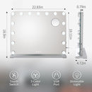 The Studio Circle | 15-Bulb Hollywood Vanity Mirror with Dimmable 3-Color LED Lighting