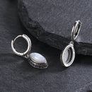Natürliche Mondstein-Anhänger-Ohrringe, 925er Sterlingsilber, Schmuck für Damen, modische Retro-Textur, Hochzeitsfeier-Accessoires, Geschenk