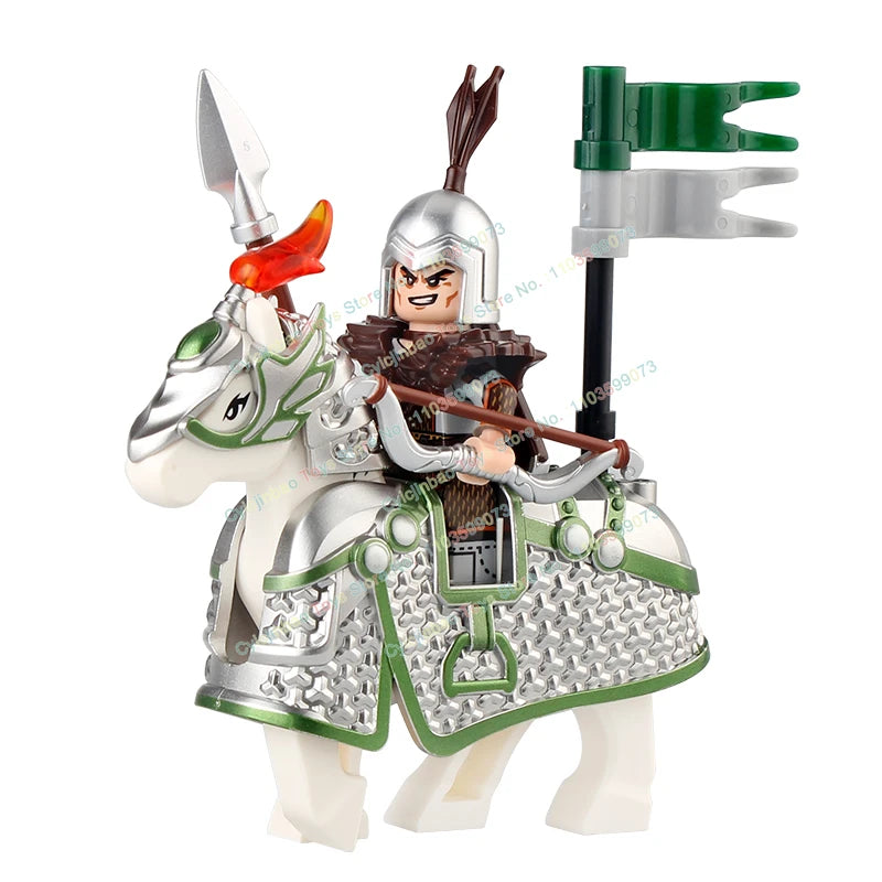 Medieval Knight Stormwind City Guard Reloaded Golden Horse Silver Horse Action Figures Building Blocks Accessories Toys DT8902