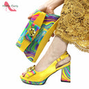 2024 INS Hot Sale New Arrivals Red Color Italian Design Shoes Matching Bag Set Super High Heels Pumps for Garden Party