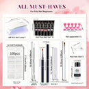 22pcs Poly Nails Gel 0.51oz Clear Poly Gel Builder Natural Looking And Long-Lasting, Trendy Nail Art Design Salon Professional