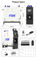 FDIK 8KW 230V Diesel Heater Air Heater 12V 24V Heater Wearing Power Adapter And Remote Control Heaters for Garage and Warehouse