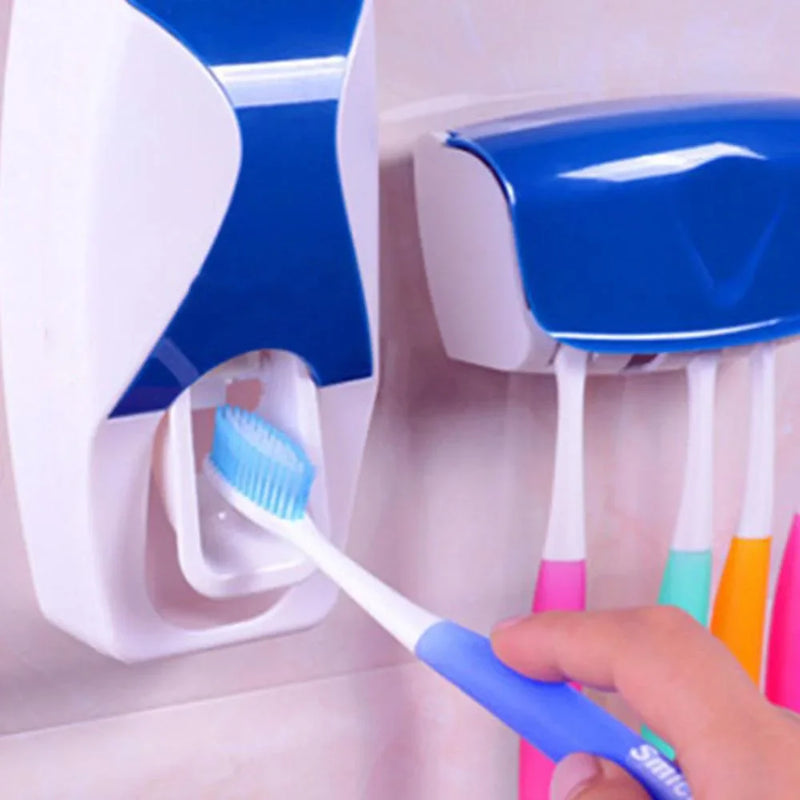 Fully Automatic Toothpaste Dispenser Punch-Free Wall Mount Toothpaste Squeezer New Storage Shelf Portable Bathroom Holder Gadget