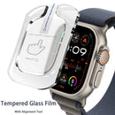 Panzerglasfolie für Apple Watch Ultra 2 49mm mit Ausrichtungshilfe HD-Displayschutz für iWatch Ultra 49mm Einfaches Installationsset
