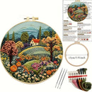3D Handmade Embroidery Kit Junior Newbie Handcraft Creativity Embroidery Diy Warm House Material Pack, Mother's Day, Birthday, H