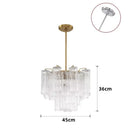 The Amber Orbit | Tiered Glass Chandelier with E14 Sockets