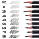 12Pcs/Box Wooden Lead Pencils HB B 2B 3B 4B 5B 6B 7B 8B High-quality Art Draw Specific Graphite Core Sketching Writing