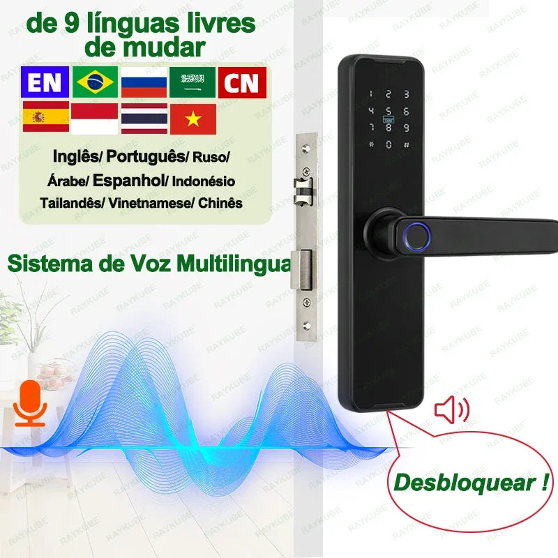 Do Brazil K7 Pro+ Biometric Fingerprint Door Lock Smart Lock Tuya App Unlock Keyless Lock