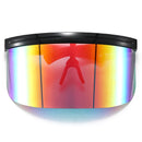 New Women Oversize Shield Visor Sunglasses Women Retro Windproof Glasses Men Shield Visor Flat Top Hood Eyeglasses