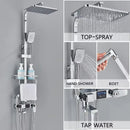 Chrome/Black Brass Shower Faucets Bathroom Shower Mixer Faucet Shower System Rainfall Shower Set Shower Spray For Bathroom