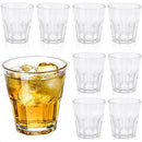 8 Pcs Plastic Tumblers Reusable Cups 8.5oz Plastic Drinking Glasses Unbreakable Glass Drinkware Set Clear Water Tumbler for Kit