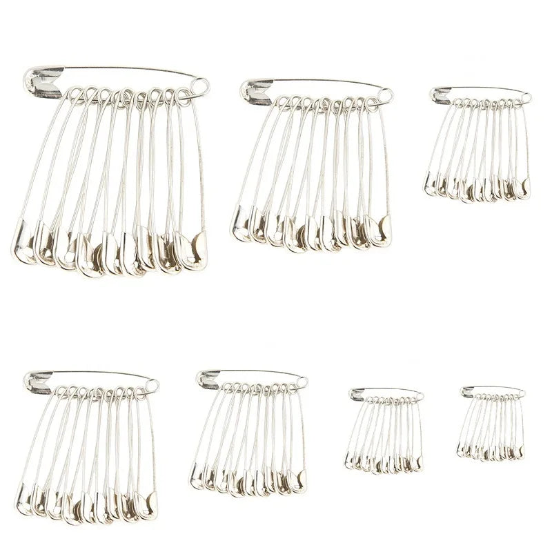 KRABALL 100Pcs Safety Pins Stainless Steel Pin For Clothes Positioning Marks Clothing And Jewelry Making Accessories Tool