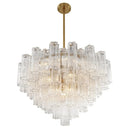 The Amber Orbit | Tiered Glass Chandelier with E14 Sockets