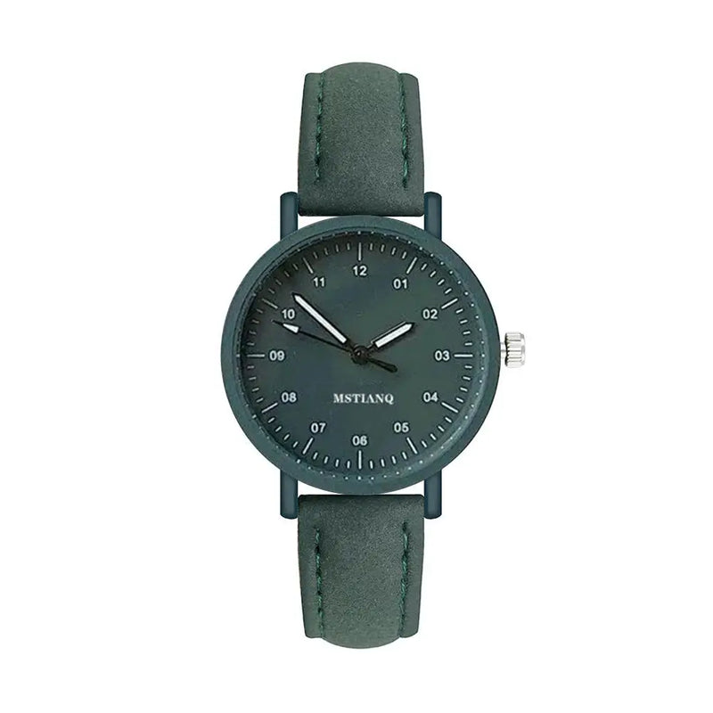 Simulated Watch Leather Strap Korean Watch Fashion Simple Style Quartz Wristwatch Lady Watch Women's Wristwatch