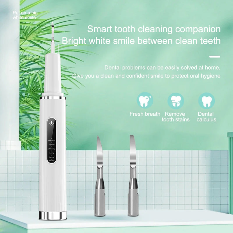 Ultrasonic Teeth Cleaner Dental Calculus Scaler Coffee Stain Plaque Tartar Scraper Remover Oral Teeth Whitening Sonic Vibration