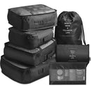 7-teiliges Set Reisetaschen-Organizer Kleidung Koffer Reise-Organizer Decke Schuhe Organizer Tasche Kofferbeutel Packwürfel