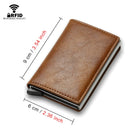 Rfid Credit Card Holder Men Wallets Bank Cardholder Case Small Leather Slim Thin Magic Mini Wallet Smart Minimalist Wallet  2023