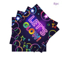 130*220cm Let Glow Birthday Party Disposable Waterproof Tablecloth Wedding Supplies Children Adult Party Theme Supply