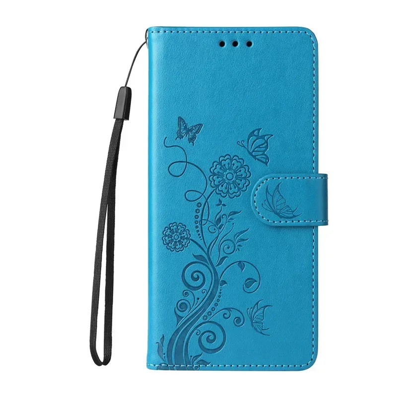 Flip Cover Leather Phone Case For Samsung Galaxy A15 A05 4G A06 A25 A05s A35 A55 A16 5G Cases Wallet Bags Fringed iris Card Slot